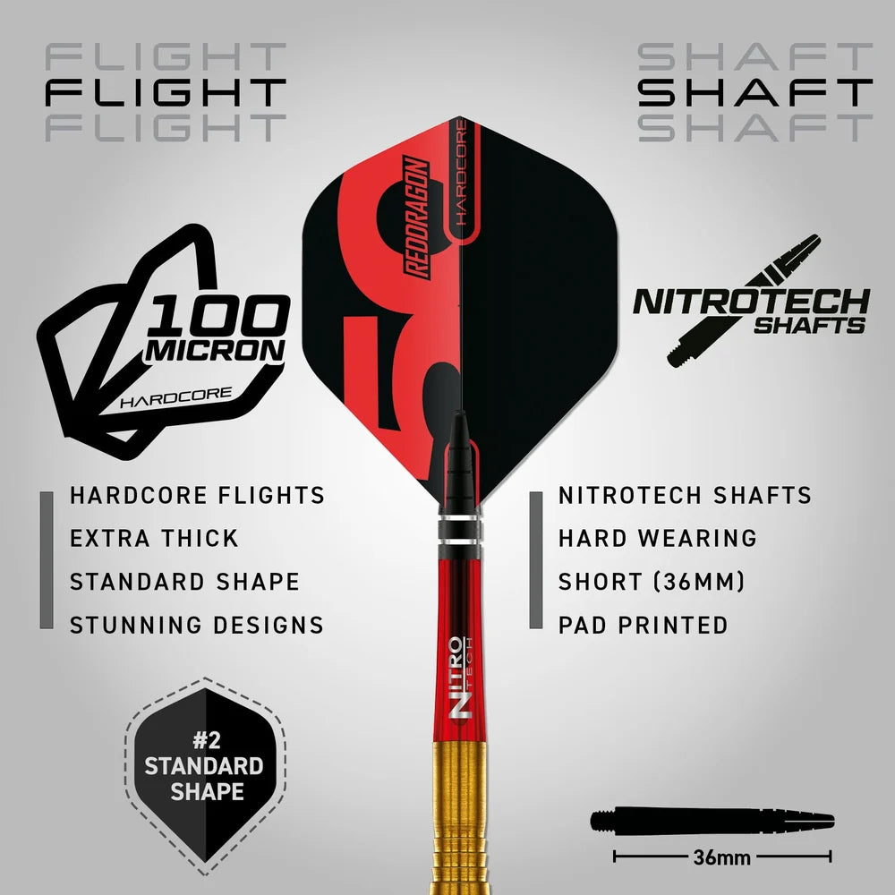 RED DRAGON - 26g Golden Virgin 5 Dart - 95% Tungsten