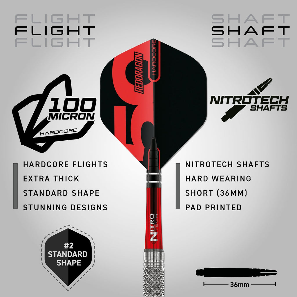 RED DRAGON - 25g Grizzly 4 Dart - 90% Tungsten