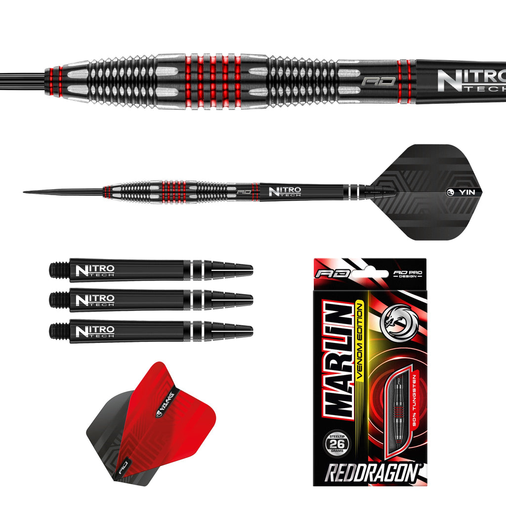 RED DRAGON - Marlin Venom Darts - 90% Tungsten - 26g