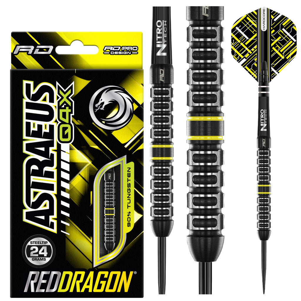 RED DRAGON - Astraeus Q4X Parallel Darts - 90% Tungsten - 24g
