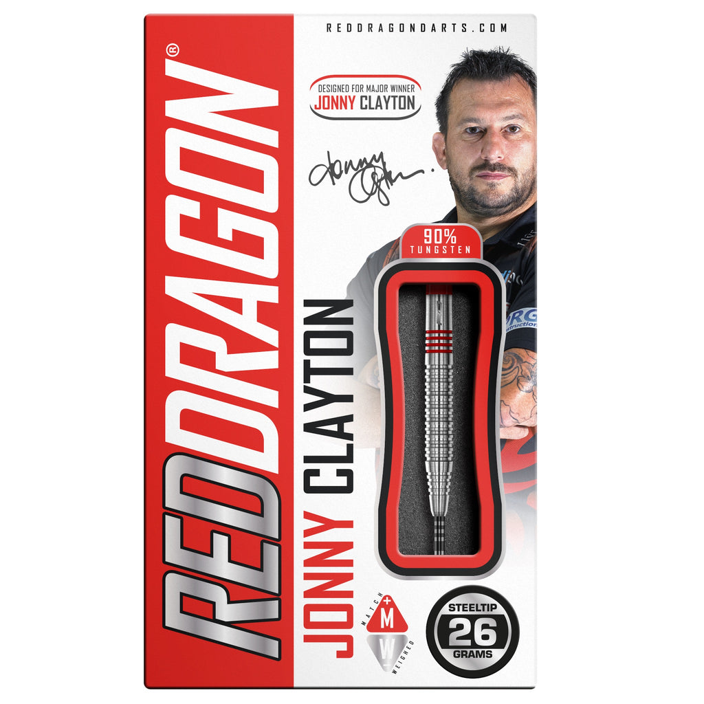 RED DRAGON - Jonny Clayton Original 2.0 Darts - 90% Tungsten - 26g
