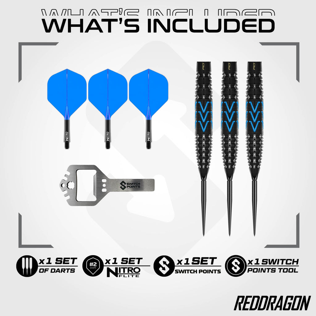 RED DRAGON - 26g Amp Switch Point Darts - 90% Tungsten