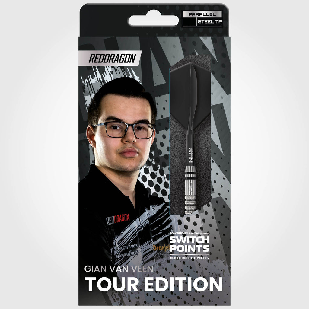 RED DRAGON - 21g Gian van Veen TE Switch Point Darts - 90% Tungsten