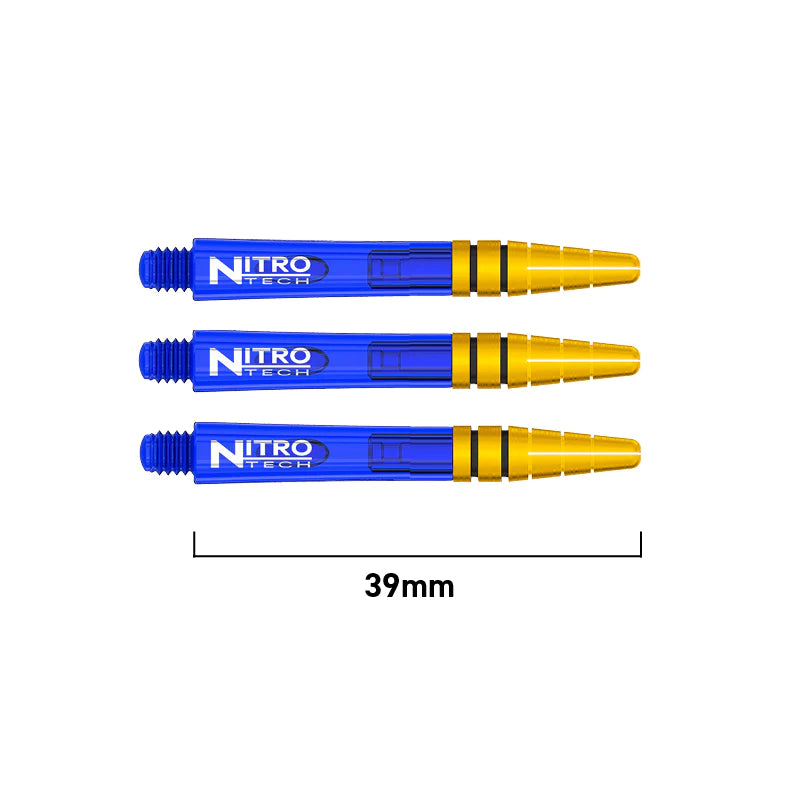 RED DRAGON - Nitrotech GOLD Composite Dart Shafts - 39mm INTER - BLUE