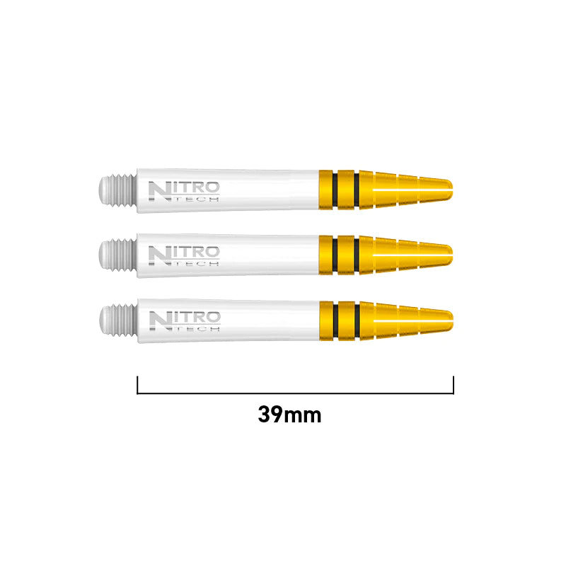 RED DRAGON - Nitrotech GOLD Composite Dart Shafts - 39mm INTER - WHITE