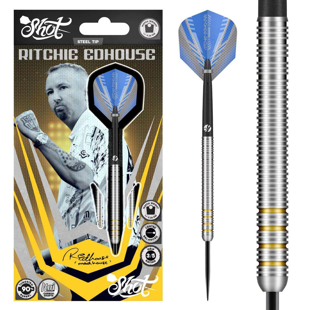 SHOT - 24g - Ritchie Edhouse - 90% Tungsten - Steel Tip Darts