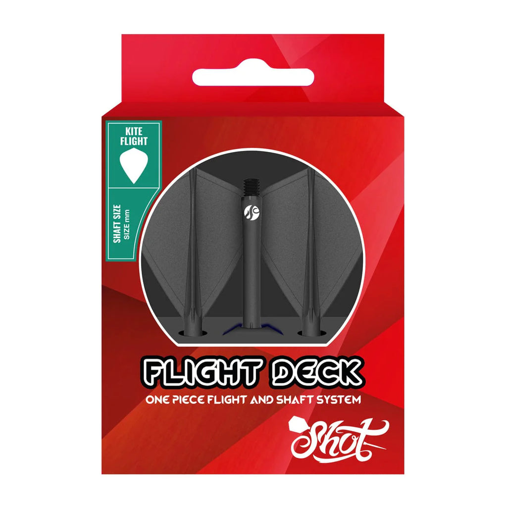 SHOT - FLIGHT DECK KITE - ONE PIECE Dart and Flight System - BLACK