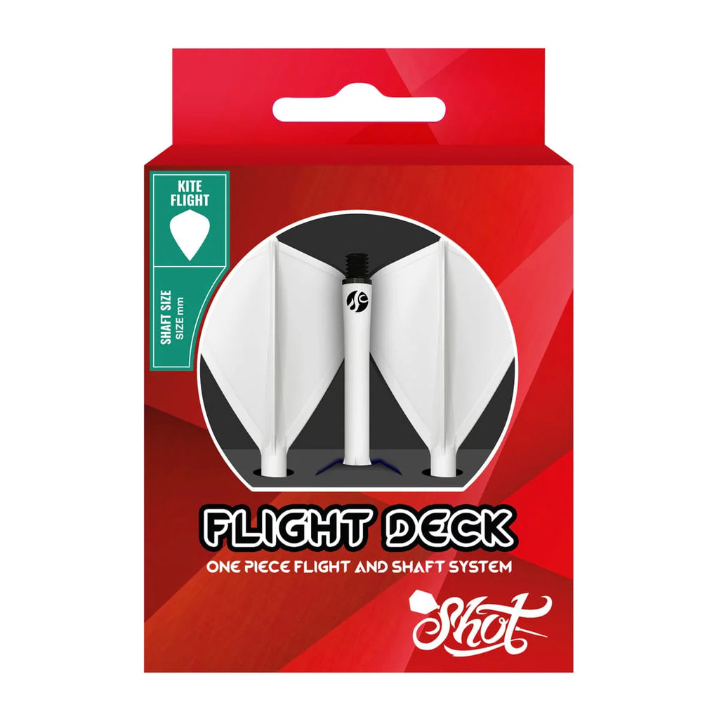SHOT - FLIGHT DECK KITE - ONE PIECE Dart and Flight System - WHITE