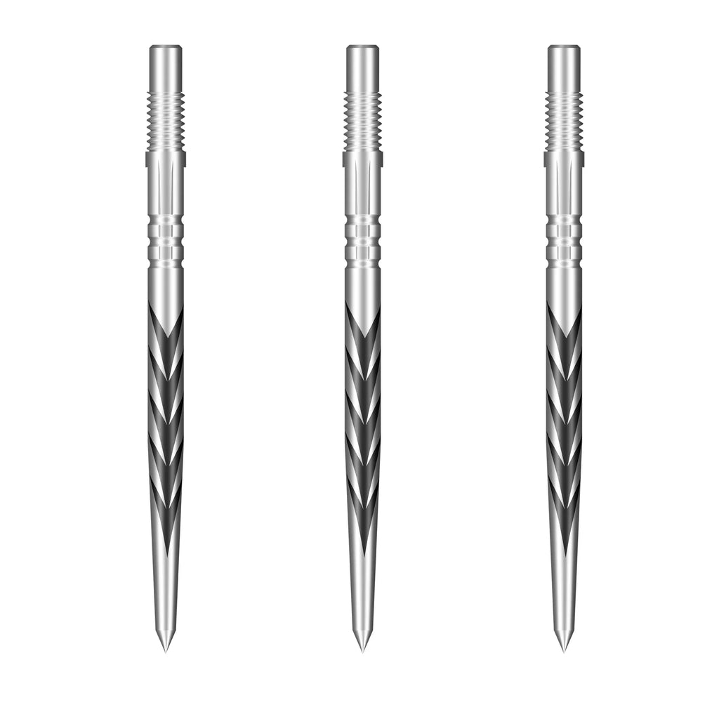 SHOT - TRIBAL WEAPON TURBO Threaded Steel Dart Points - 30/35/40mm - SILVER