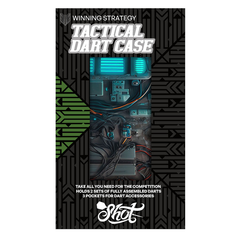 SHOT - TACTICAL DARTS CASE - TWO SET DART WALLET - AI CYBERPUNK