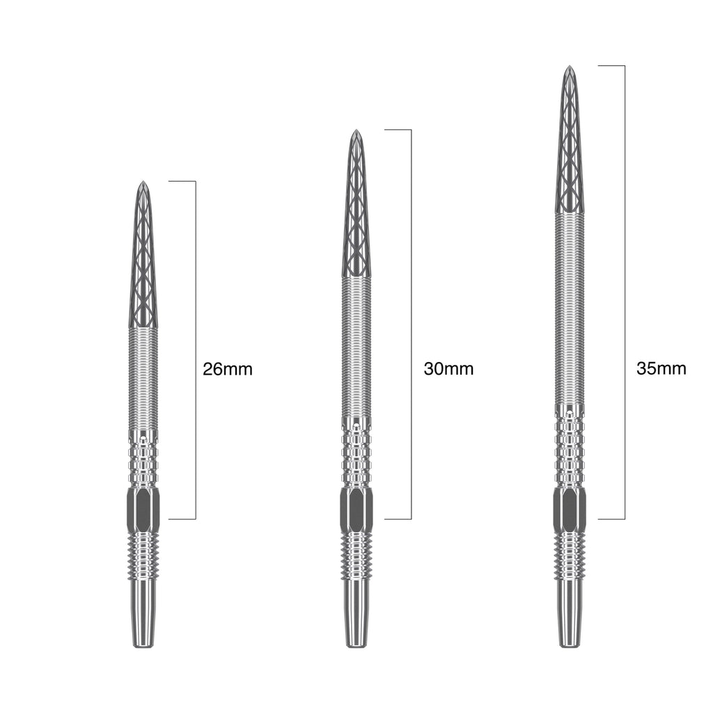 TARGET Swiss DX Silver Dart Points 26mm, 30mm, 35mm