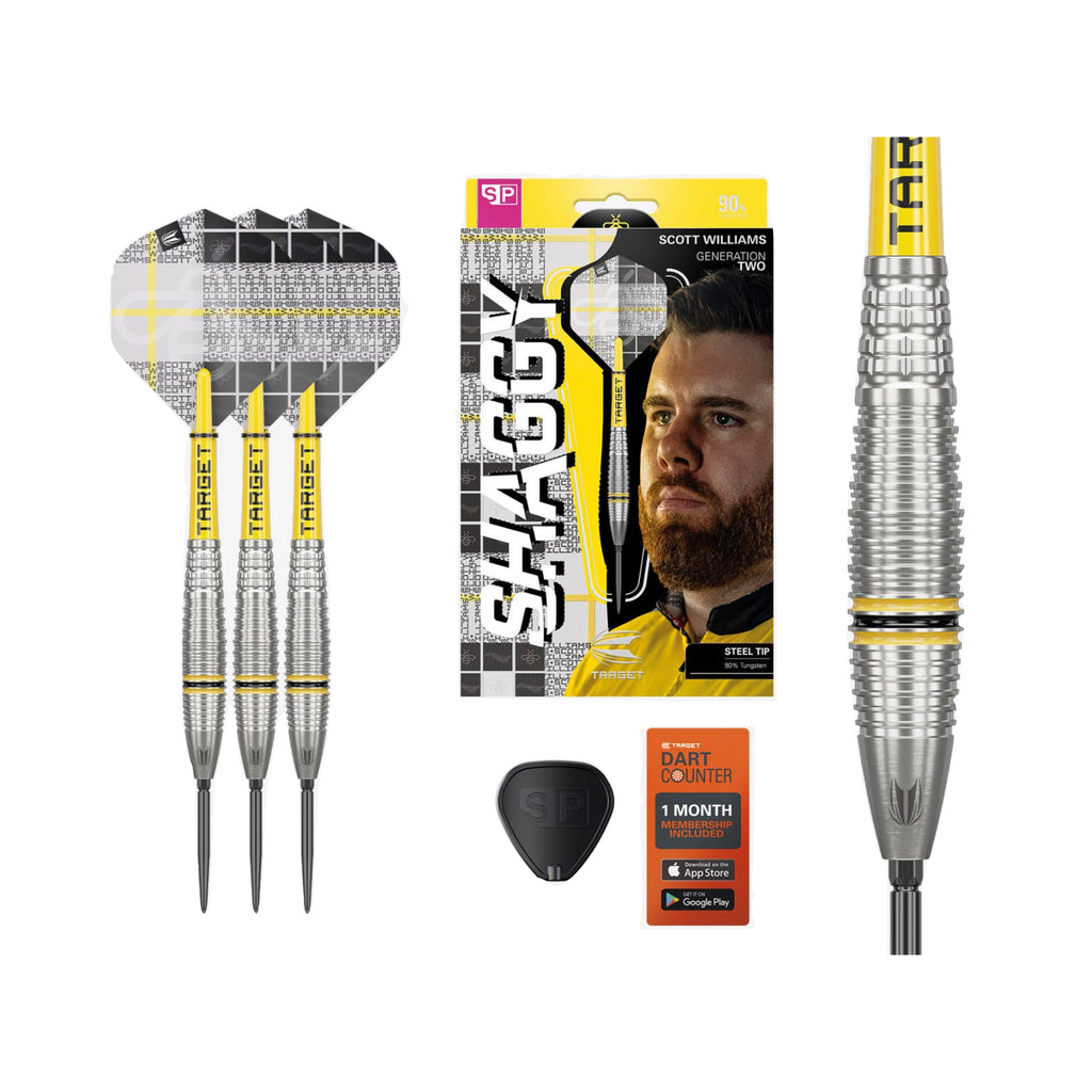 TARGET - 25g - Scott Williams G2 SP Steel Tip Darts - 90% Tungsten