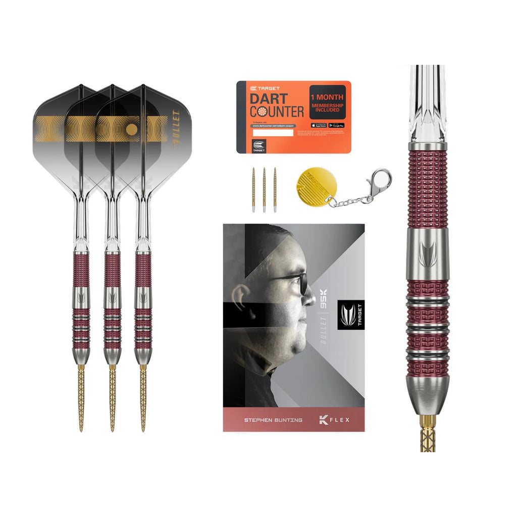 TARGET - 23g - Stephen Bunting 95K SP Steel Tip Darts - 95% Tungsten
