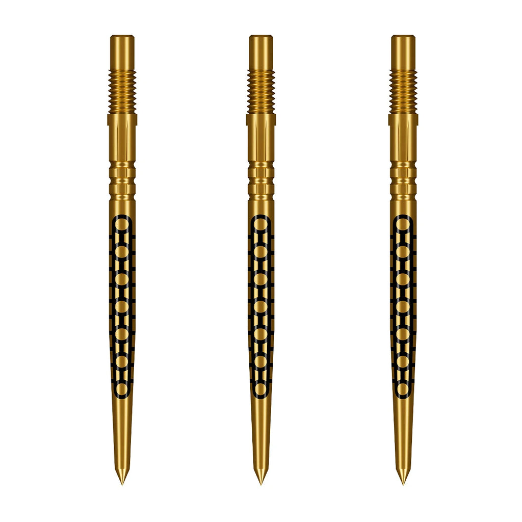 SHOT - GOTHS TURBO Threaded Steel Dart Points - 30/40mm - GOLD
