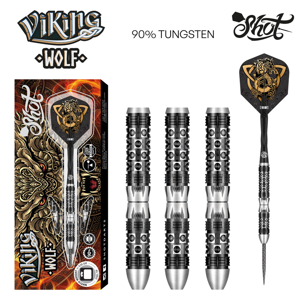 SHOT - VIKING WOLF Dart Set  - 90% TUNGSTEN - 25g