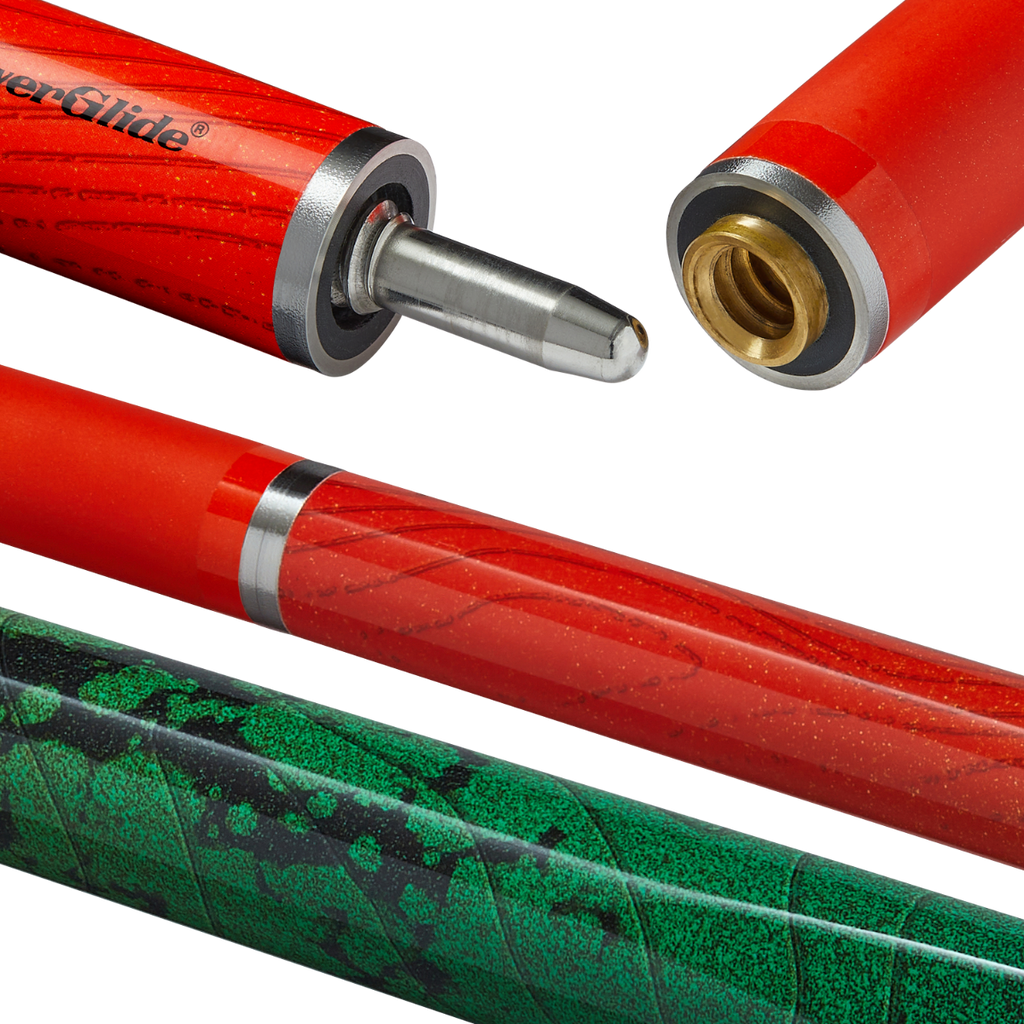 POWERGLIDE - IGNIS Carbon Composite Cue - ORANGE/GREEN