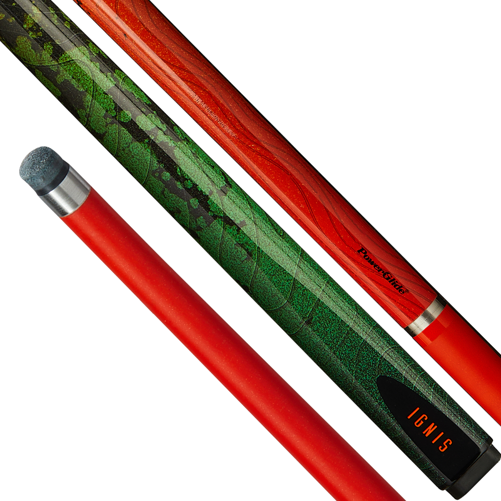 POWERGLIDE - IGNIS Carbon Composite Cue - ORANGE/GREEN