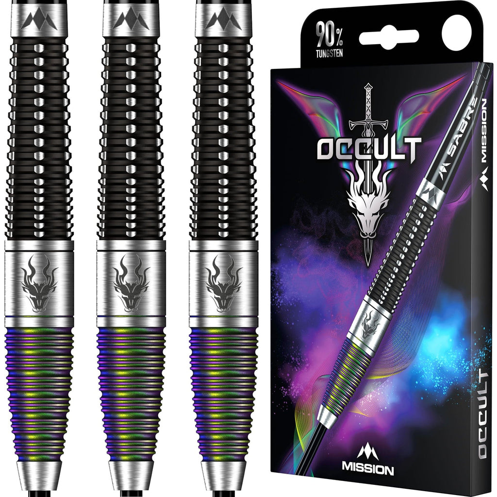 MISSION - Occult Darts - 90% Tungsten - Black & Coral PVD 23/25g