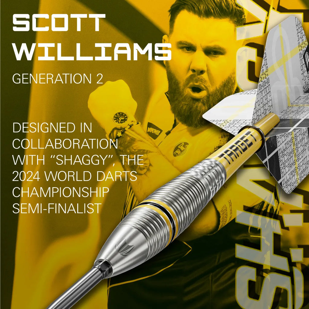 TARGET - 25g - Scott Williams G2 SP Steel Tip Darts - 90% Tungsten