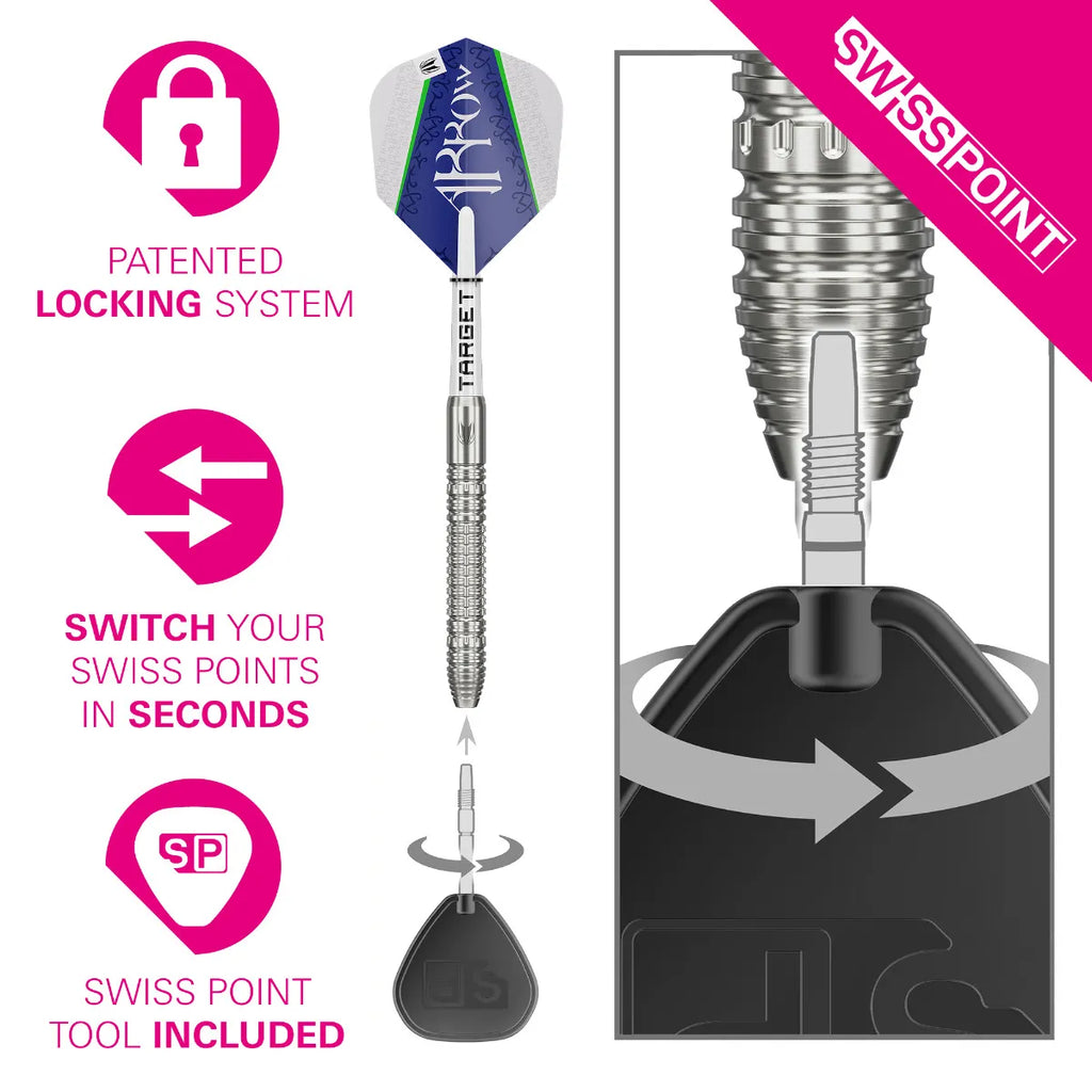 TARGET - 23g - Shane McGuirk SP Steel Tip Darts - 90% Tungsten