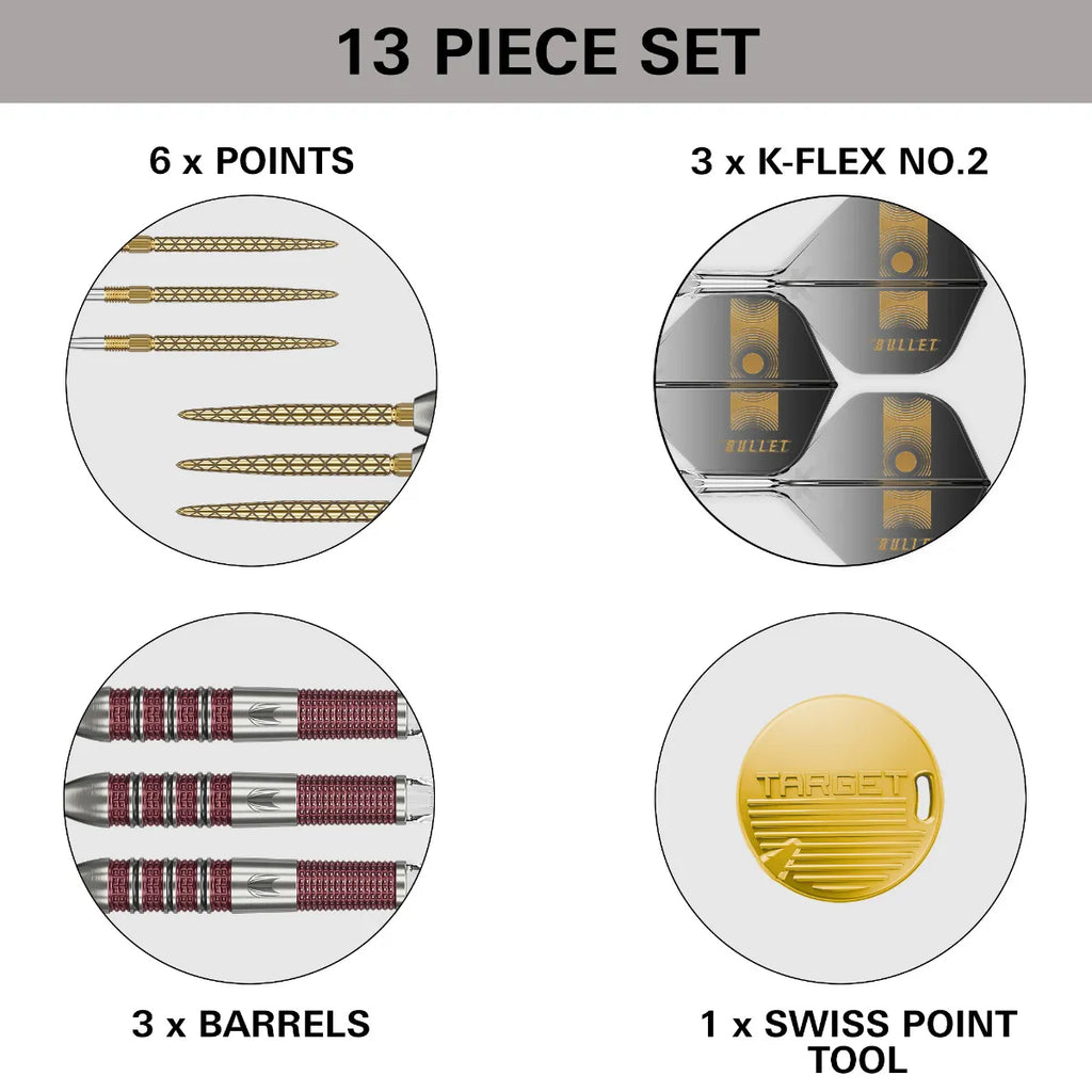 TARGET - 23g - Stephen Bunting 95K SP Steel Tip Darts - 95% Tungsten