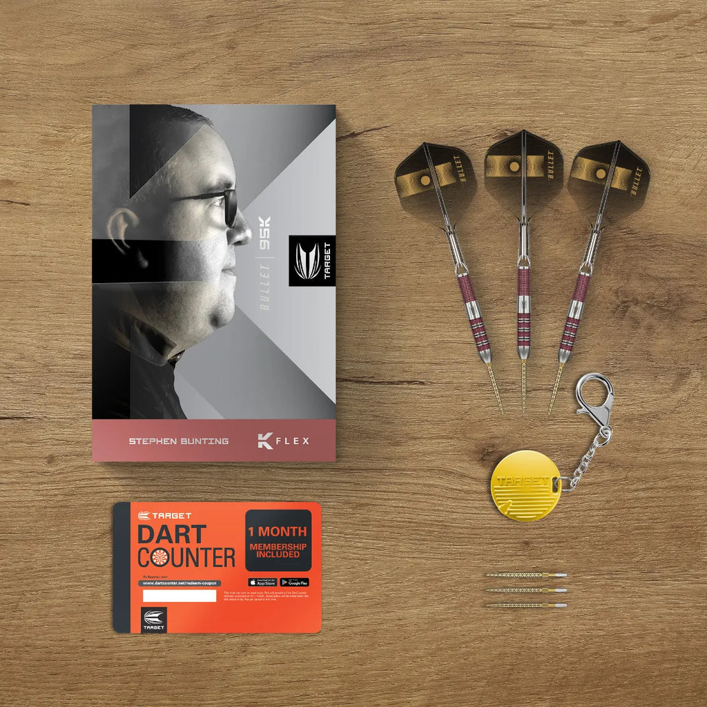 TARGET - 23g - Stephen Bunting 95K SP Steel Tip Darts - 95% Tungsten