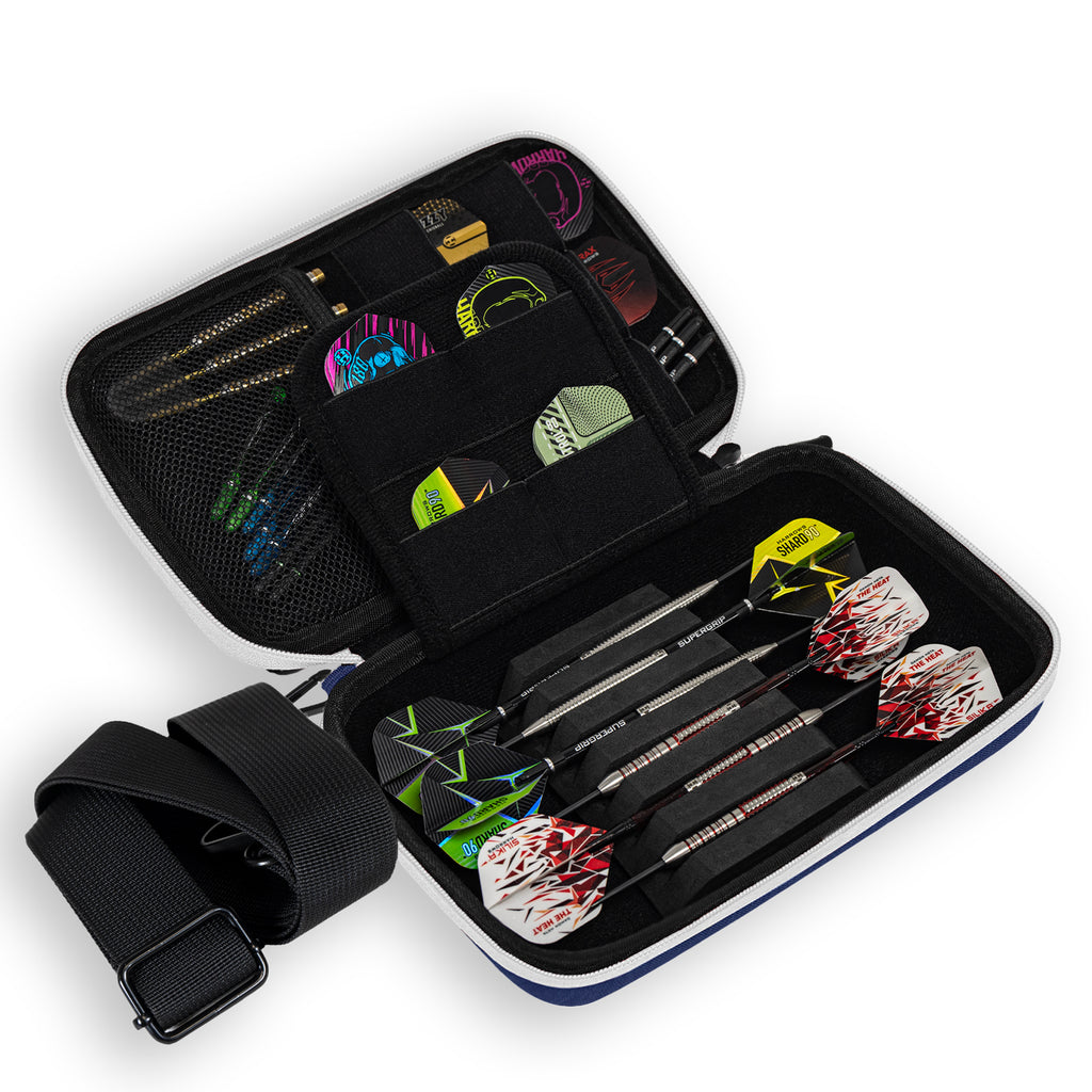 HARROWS - SMART CASE 6 Dart Case - WHITE/BLUE