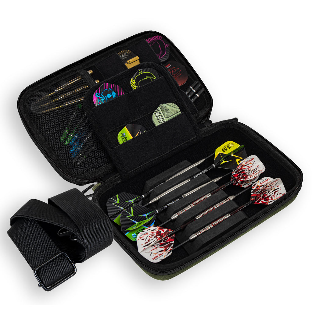 HARROWS - SMART CASE 6 Dart Case - GREEN/BLACK