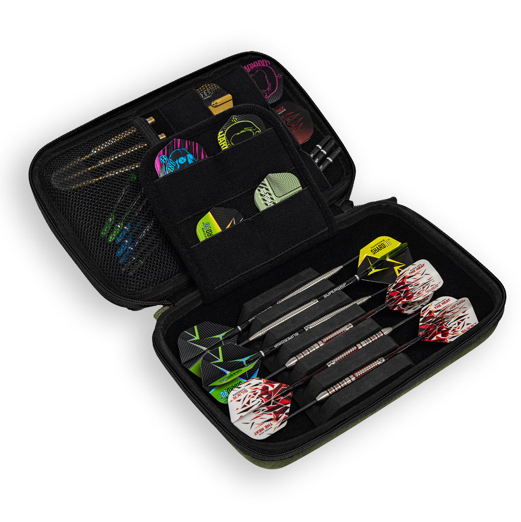 HARROWS - SMART CASE 6 Dart Case - GREEN/BLACK