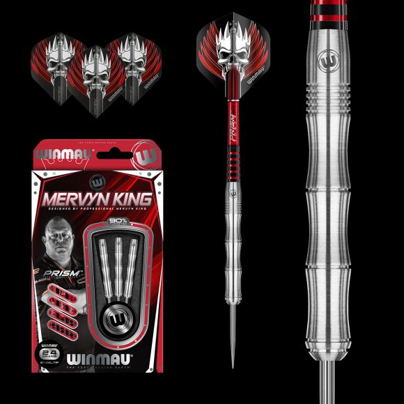 WINMAU Mervyn King Darts - Natural 90% Tungsten - 24g