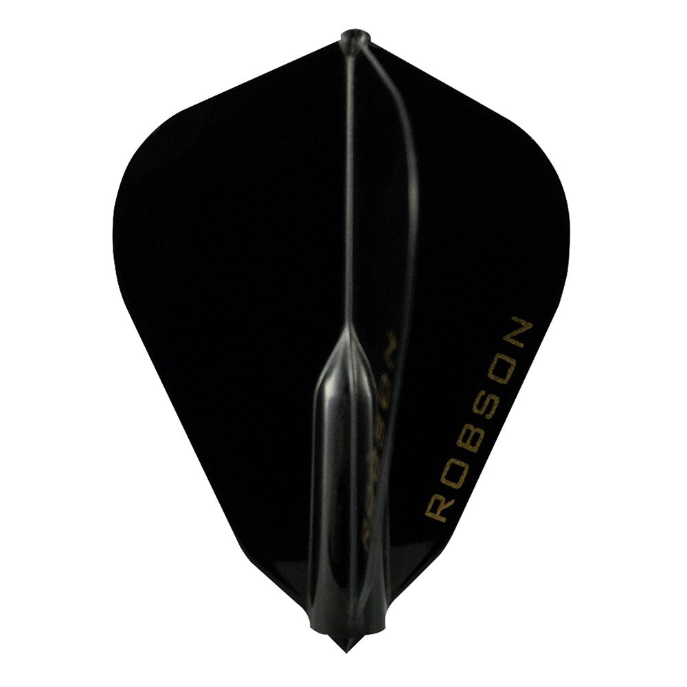 ROBSON - Plus Dart Flights F Shape - BLACK