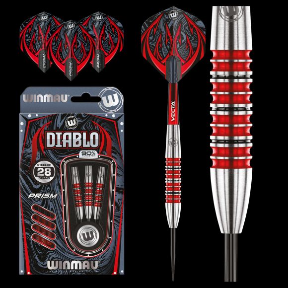 WINMAU - Diablo Torpedo - 90% Tungsten Darts - 28g