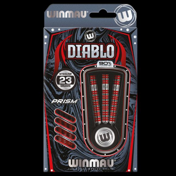 WINMAU - Diablo Straight Barrel - 90% Tungsten Darts - 23g