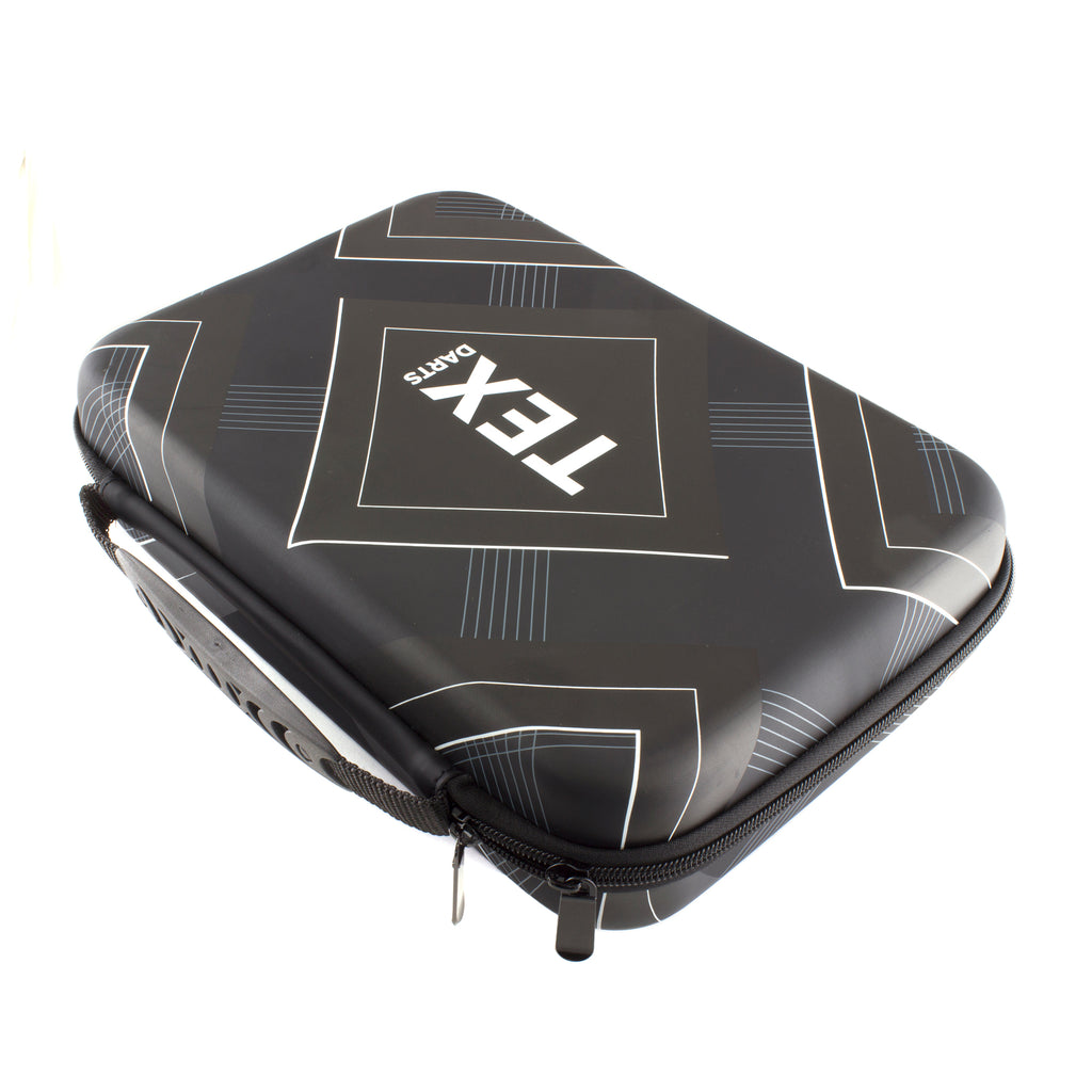 TEX - Pro Deluxe Dart Case - Holds 12 Darts and Accessories - BLACK