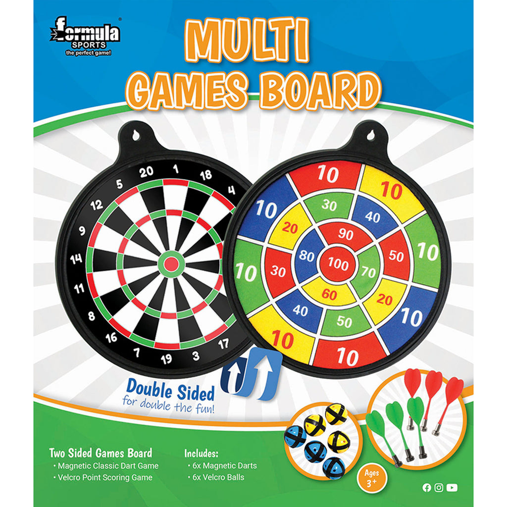 Formula Sports - Multi Games Dartboard Darts and Balls