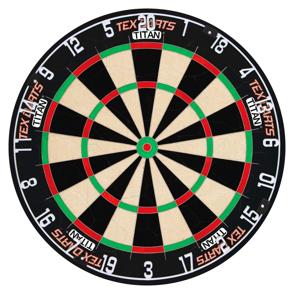 TEX - Titan Pro Dartboard - Superior Tournament Bristle - Symmetric Design