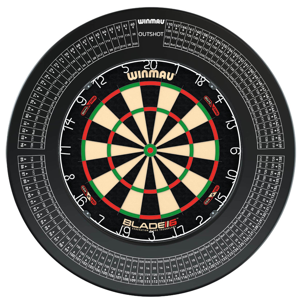 WINMAU - Blade 6 DUAL CORE Dartboard & OUTSHOT Surround DEAL