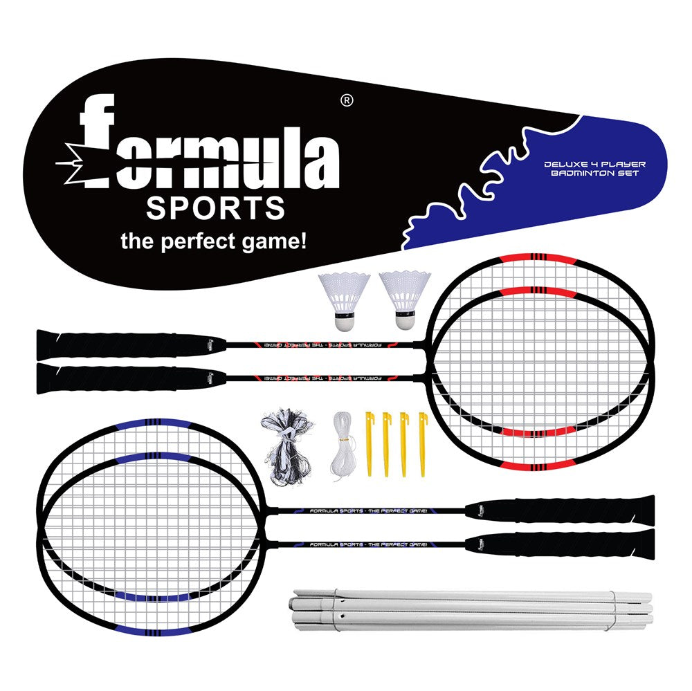 FORMULA - 4 Player Deluxe Badminton Set