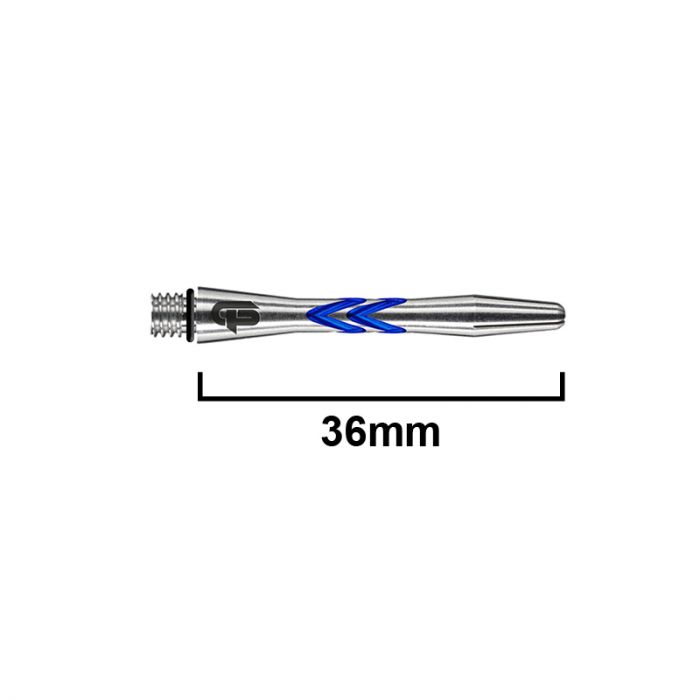 RED DRAGON Gerwyn Price ICEMAN V-Groove Aluminium Shafts - Short - Blue