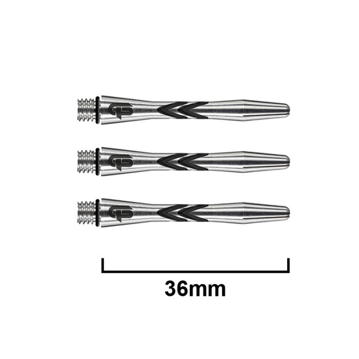 RED DRAGON Gerwyn Price ICEMAN V-Groove Aluminium Shafts - Short - Black