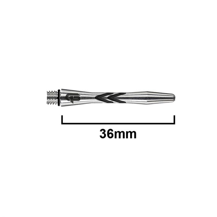 RED DRAGON Gerwyn Price ICEMAN V-Groove Aluminium Shafts - Medium - Black