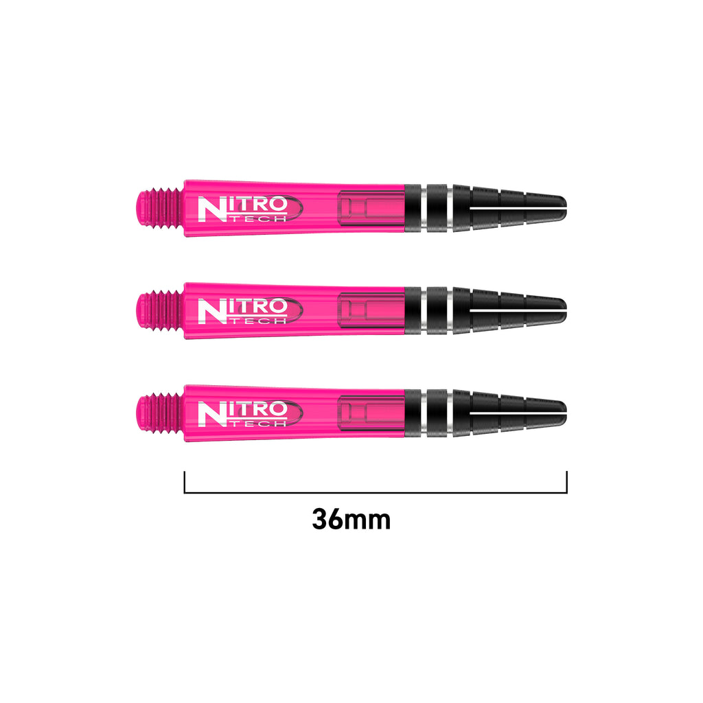 RED DRAGON - Nitrotech Composite Dart Shafts - 36mm Short Pink