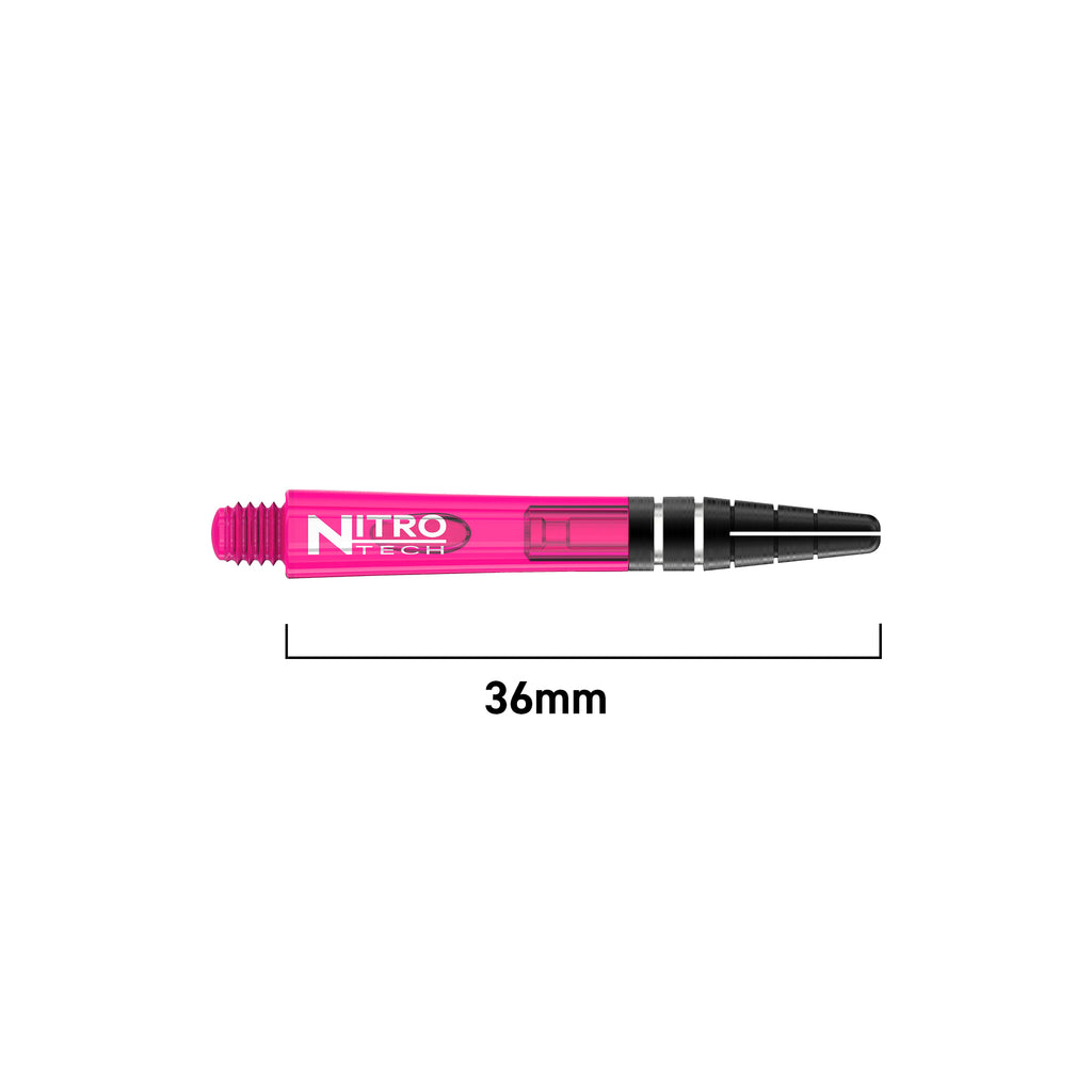RED DRAGON - Nitrotech Composite Dart Shafts - 36mm Short Pink