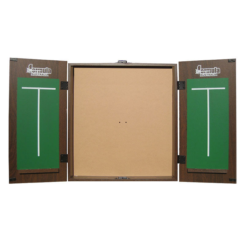 Formula Dartboard Cabinet Walnut with Chalkboards