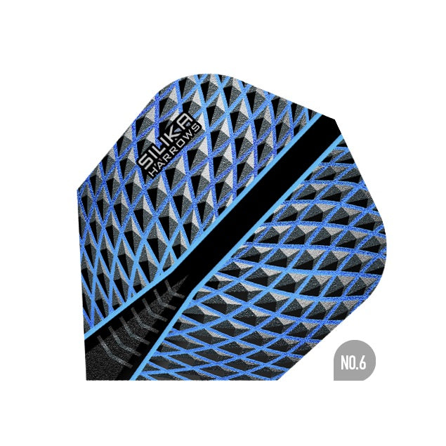 HARROWS - Silika Dart Flights - Aqua Blue - Standard Small NO6 Shape