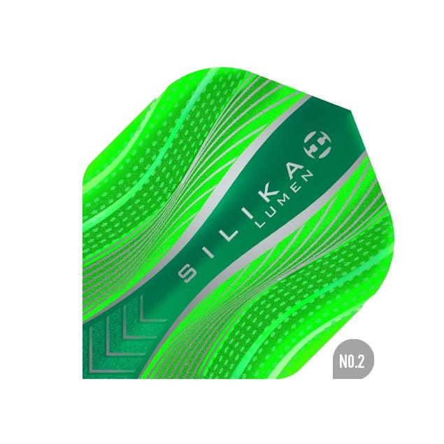HARROWS - Silika Lumen Dart Flights - Green - Standard NO2 Shape