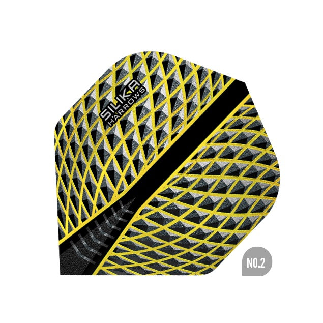 HARROWS - Silika Dart Flights - Yellow - Standard NO2 Shape