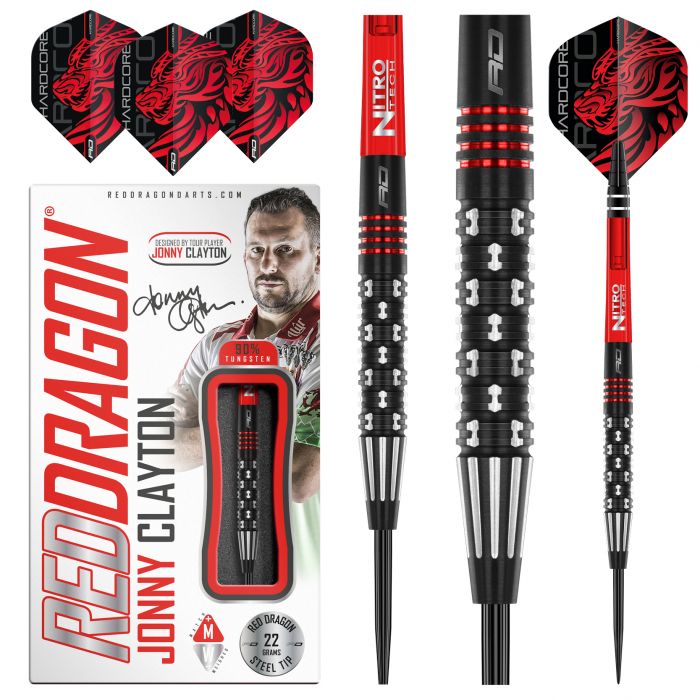 RED DRAGON - Jonny Clayton Premier League Darts - 90% Tungsten - 24g