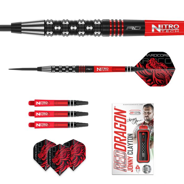 RED DRAGON - Jonny Clayton Premier League Darts - 90% Tungsten - 24g