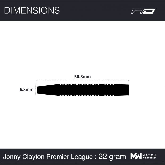 RED DRAGON - Jonny Clayton Premier League Darts - 90% Tungsten - 22g